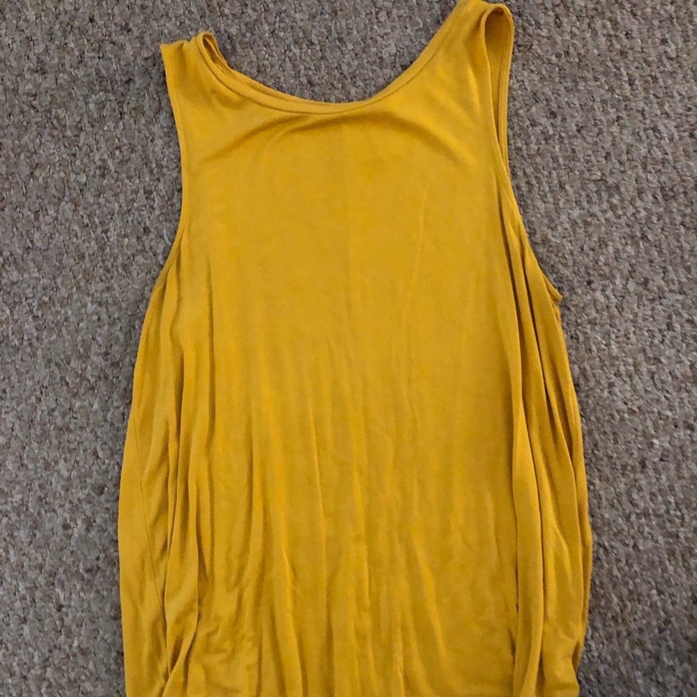 Long yellow tank top